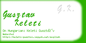 gusztav keleti business card